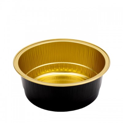 black gold aluminum foil baking cups with lids