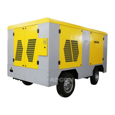 24bar 295kw 400HP Stationary screw air compressor diesel 1000cfm YUCAI engine HG980-24F