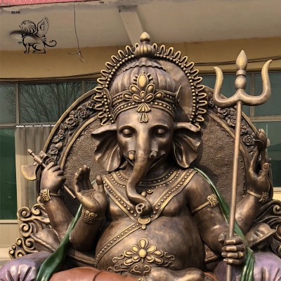 Factory High Quality Large Size Religious Decor Hindu God Ganesh Bronze Ganesha Statue Sculpture