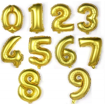 40 Inch Gold - Happy Birthday 10 number oil Balloons Rose Gold Set Foil for Kit Supplies