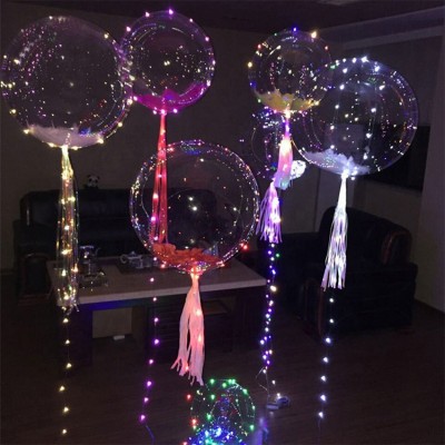 Led bobo balloons Christmas party balloons with led string light Led balloons