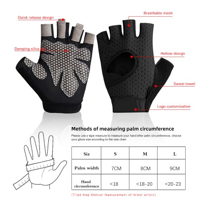 Customized Logo Weightlifting Gloves For Gym Men Women Available Workout Fitness weight lifting Gym Gloves