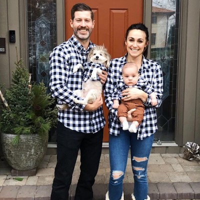 Fashion plaid shirts mommy and me outfits family matching long sleeve western style christmas long plaid shirt set clothes