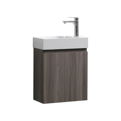 Contemporary Amy 18 inch Wall Hanging Melamine Bathroom Vanity